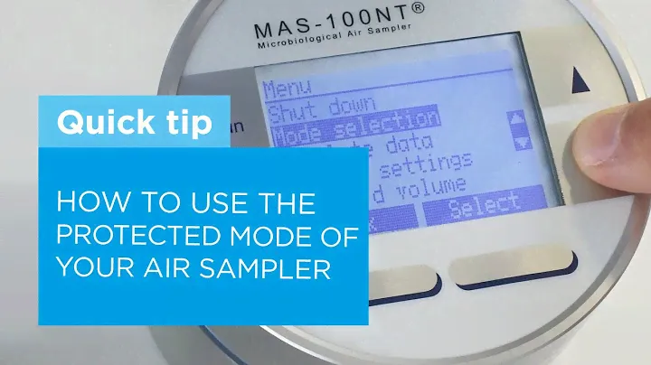 How to activate the protected mode of the viable air sampler MAS-100 NT