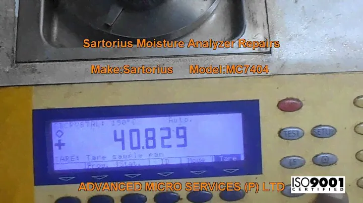 Sartorius Moisture Analyzer Repairs @ Advanced Micro Services Pvt. Ltd,Bangalore,India