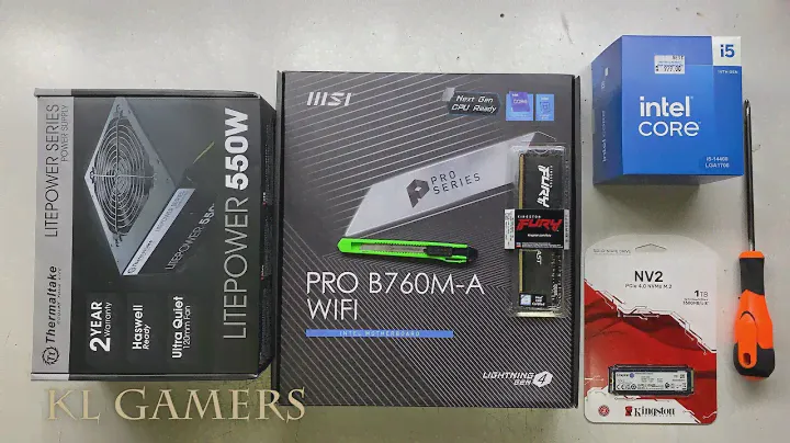 intel Core i5 14400 msi PRO B760M-A WIFI LITEPOWER 550W Small Compact Computer Build