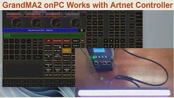 Connect GrandMA2 onPC Console Artnet output with LED Artnet DMX controller to control pixel led bar