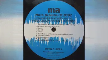 Disco de teste "Micro-Acoustics TT 2002 Transient & Tracking Ability Stereo Demonstration Record"