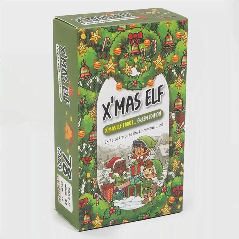 Зеленое издание x'mas elf oracle tarot card-0