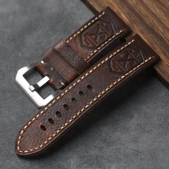 24mm Decima Flottiglia MAS Vintage Brown Strap for Kampfschwimmer / Italian Navy Series Watches