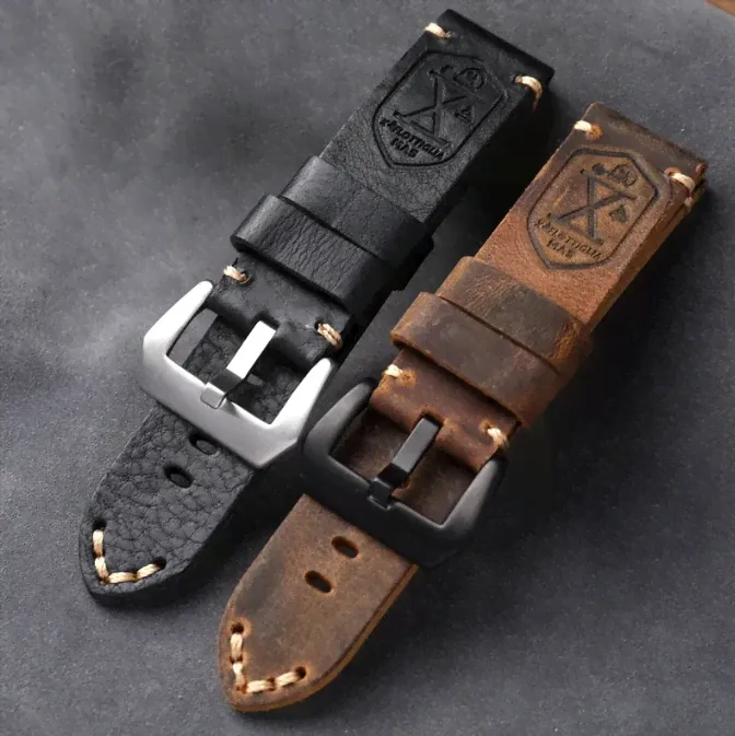 26 mm Decima Flottiglia MAS Vintage Black Strap for Kampfschwimmer / Italian Navy Series Watches-0
