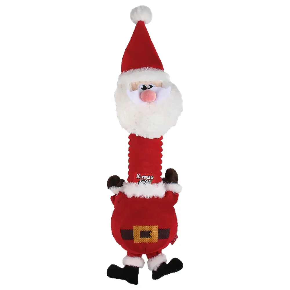 Gigwi Dog Toys X-mas Tales игрушка для собак под ёлку Дед мороз пищалкой 45см-0