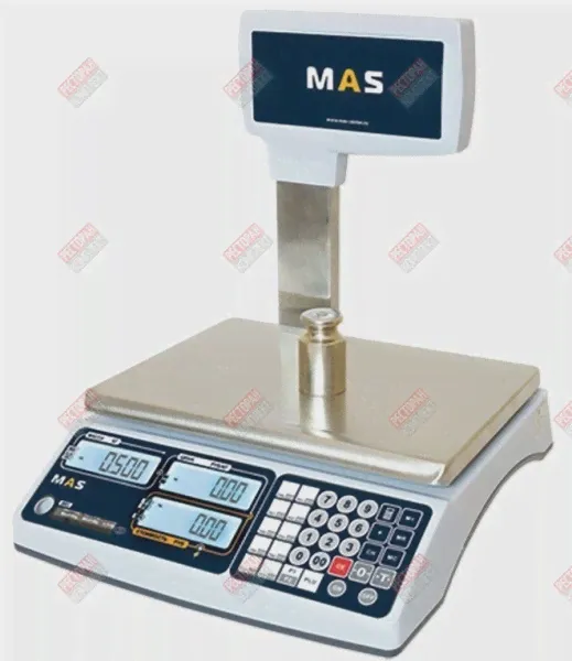 Весы торговые MAS MR1-15P с дисплеем покупателя-0