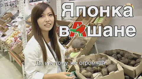 Японка Мики в Ашане. Сравнение Продуктов России и Японии