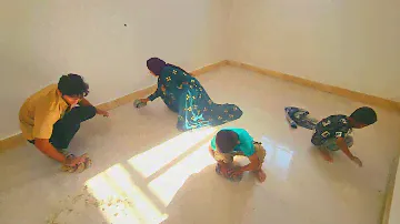Rural family.  Challenges of a large rural family to live in the city